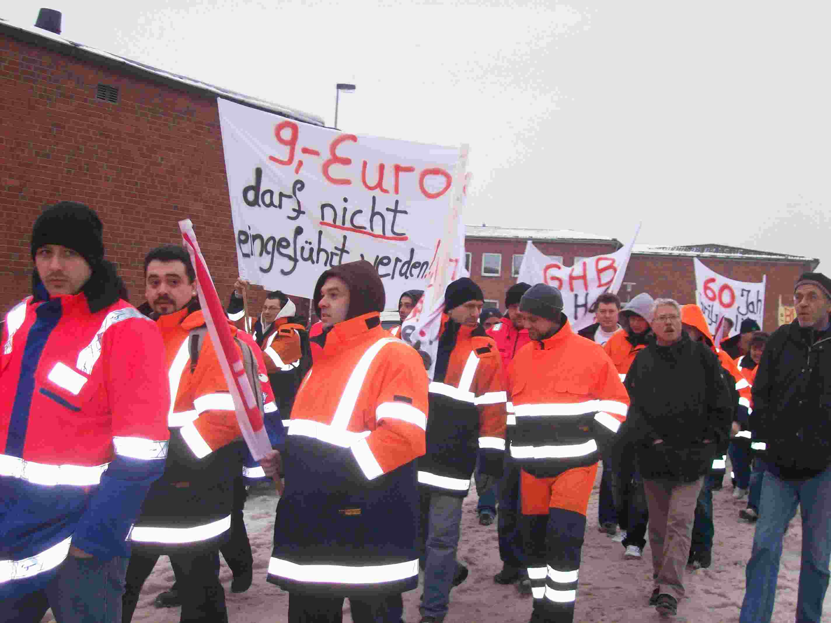 Demonstration der GHB-Kollegen in Bremen